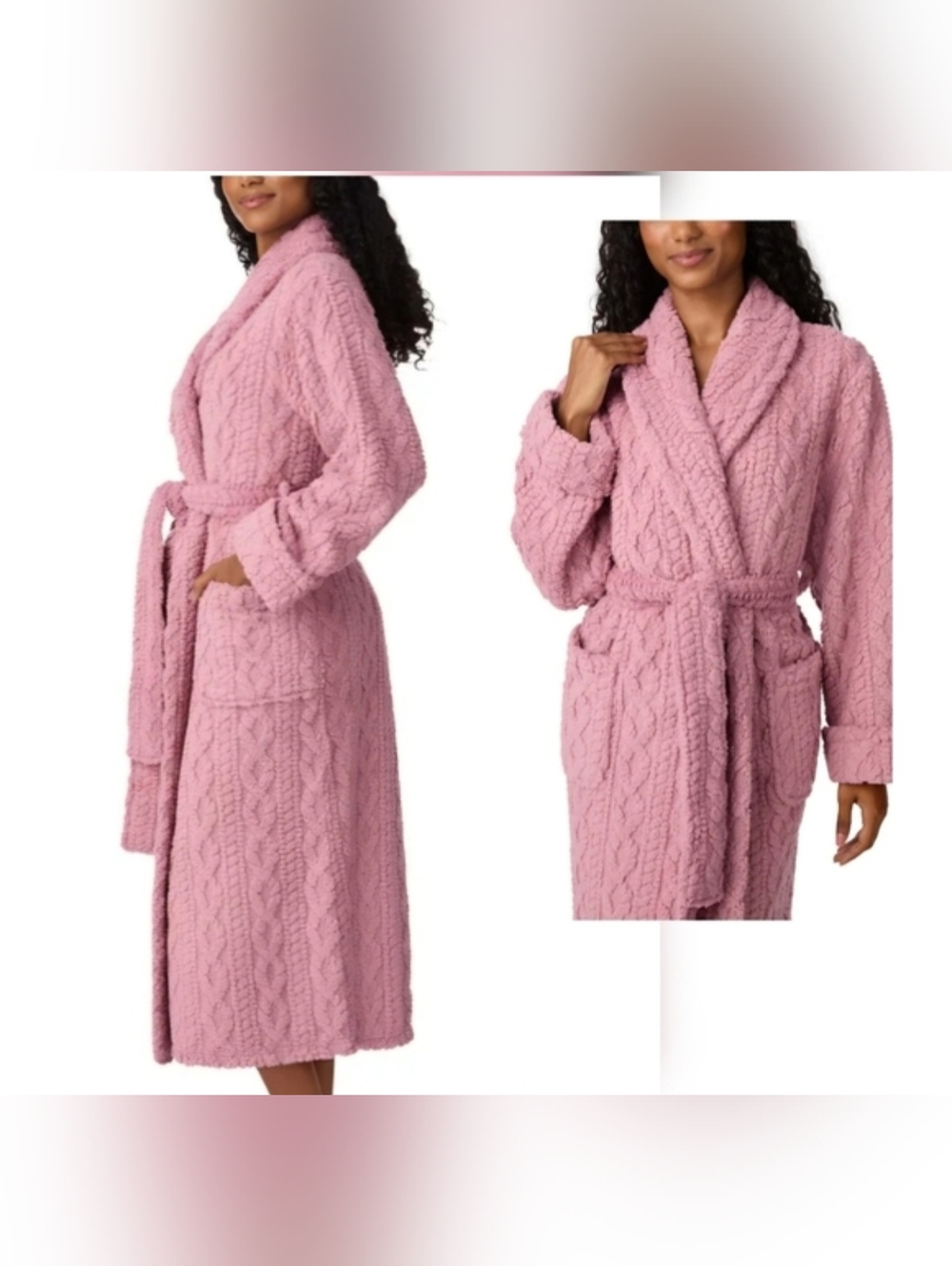 NEW! Room Service Pink Cozy Wrap Robe Size XL